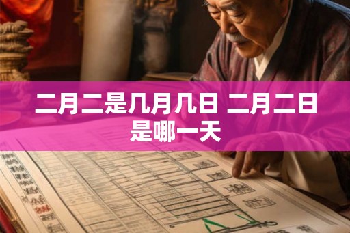 二月二是几月几日 二月二日是哪一天