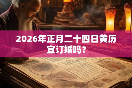 2026年正月二十四日黄历宜订婚吗？