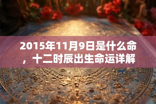 2015年11月9日是什么命，十二时辰出生命运详解