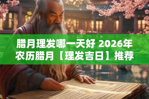 腊月理发哪一天好 2026年农历腊月【理发吉日】推荐