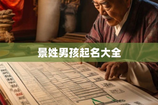 景姓男孩起名大全