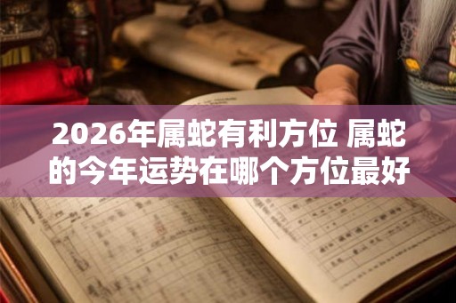 2026年属蛇有利方位 属蛇的今年运势在哪个方位最好