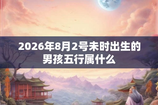 2026年8月2号未时出生的男孩五行属什么