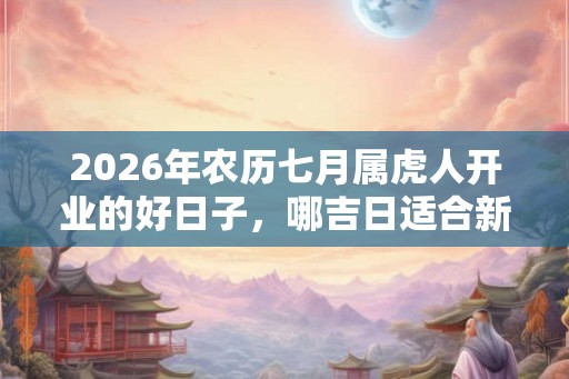2026年农历七月属虎人开业的好日子，哪吉日适合新店开张