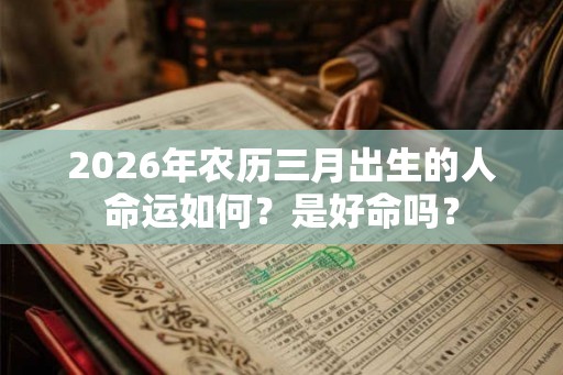 2026年农历三月出生的人命运如何？是好命吗？
