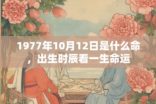 1977年10月12日是什么命,出生时辰看一生命运 1977年10月12日是什么命,出生时辰看一生命运