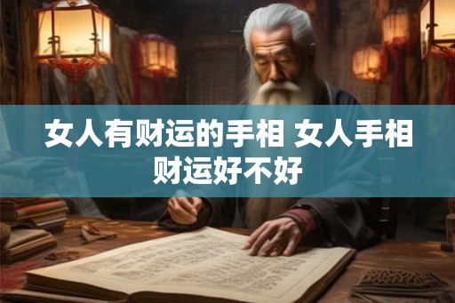 女人有财运的手相 女人手相财运好不好