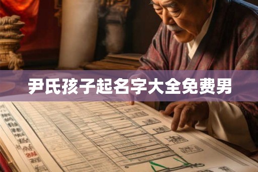尹氏孩子起名字大全免费男