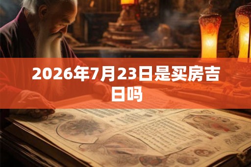 2026年7月23日是买房吉日吗 2026年7月23日是买房吉日吗