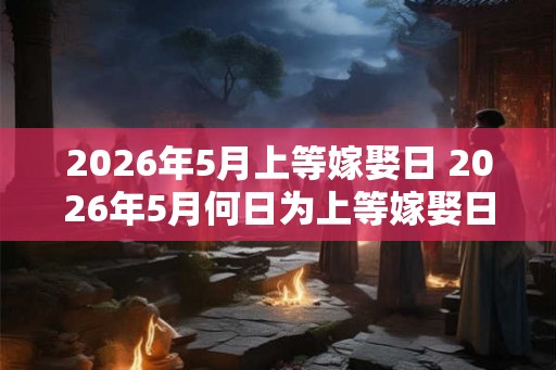 2026年5月上等嫁娶日 2026年5月何日为上等嫁娶日