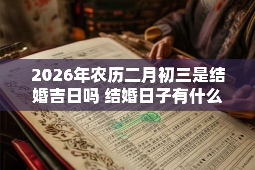 2026年农历二月初三是结婚吉日吗 结婚日子有什么讲究