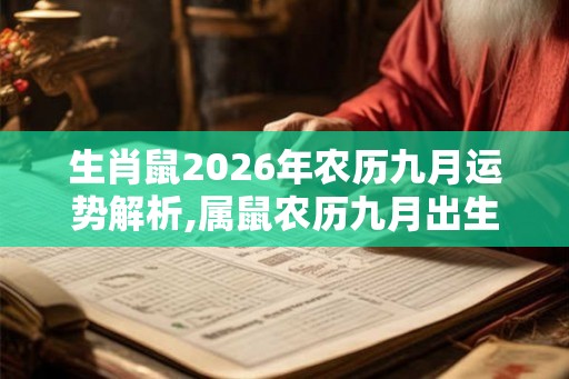 生肖鼠2026年农历九月运势解析,属鼠农历九月出生好吗？