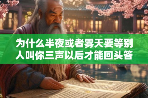 为什么半夜或者雾天要等别人叫你三声以后才能回头答应