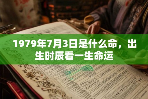 1979年7月3日是什么命，出生时辰看一生命运