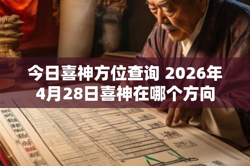 今日喜神方位查询 2026年4月28日喜神在哪个方向