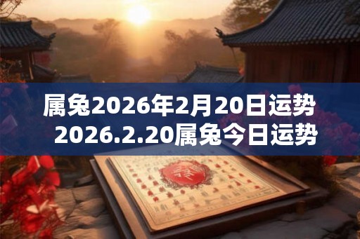 属兔2026年2月20日运势  2026.2.20属兔今日运势