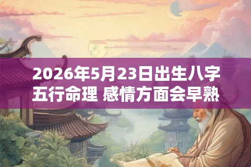 2026年5月23日出生八字五行命理 感情方面会早熟