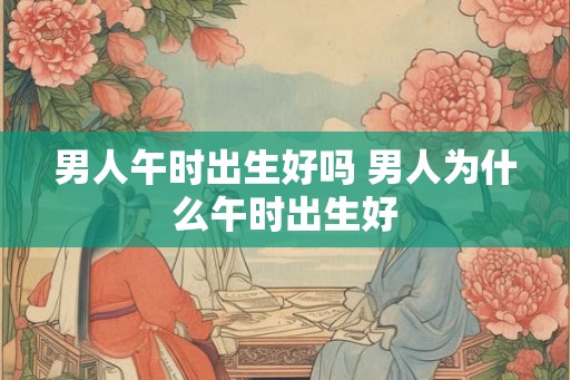 男人午时出生好吗 男人为什么午时出生好