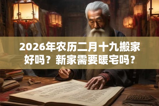 2026年农历二月十九搬家好吗？新家需要暖宅吗？
