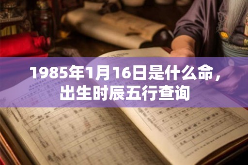 1985年1月16日是什么命,出生时辰五行查询 1985年1月16日是什么命,出生时辰五行查询