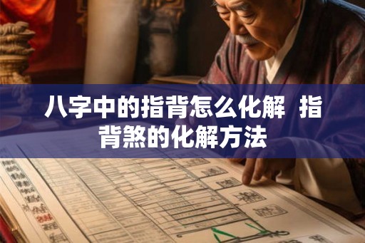八字中的指背怎么化解  指背煞的化解方法