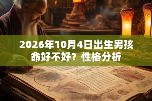 2026年10月4日出生男孩命好不好？性格分析