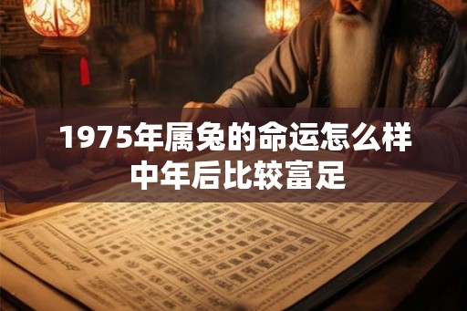1975年属兔的命运怎么样 中年后比较富足