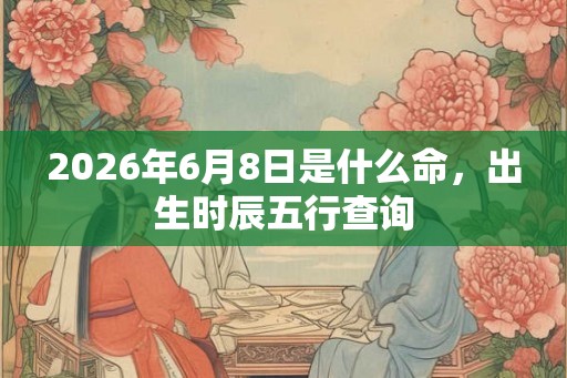 2026年6月8日是什么命，出生时辰五行查询