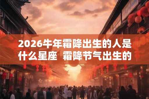 2026牛年霜降出生的人是什么星座 霜降节气出生的牛宝宝性格好不好 2026牛年霜降出生的人是什么星座 霜降节气出生的牛宝宝性格好不好