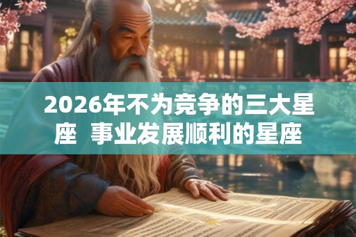 2026年不为竞争的三大星座  事业发展顺利的星座