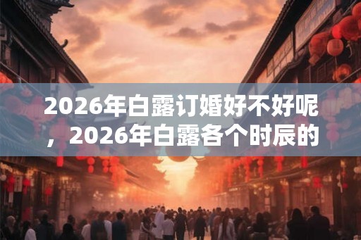 2026年白露订婚好不好呢,2026年白露各个时辰的吉凶情况? 2026年白露订婚好不好呢,2026年白露各个时辰的吉凶情况?