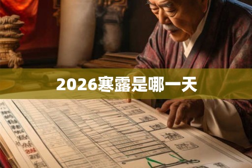 2026寒露是哪一天
