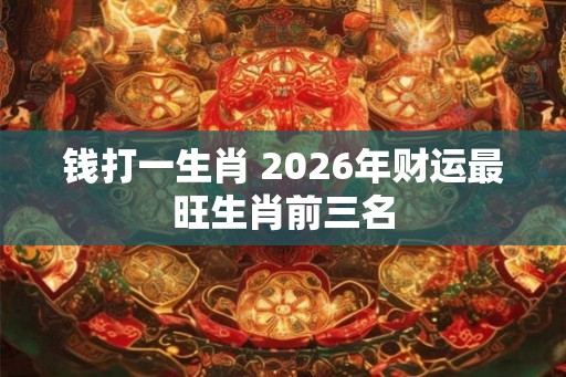 钱打一生肖 2026年财运最旺生肖前三名