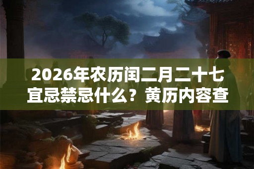 2026年农历闰二月二十七宜忌禁忌什么？黄历内容查询
