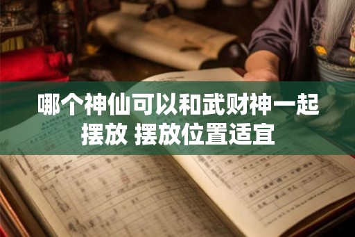 哪个神仙可以和武财神一起摆放 摆放位置适宜