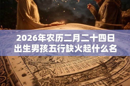 2026年农历二月二十四日出生男孩五行缺火起什么名字