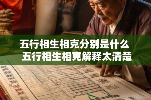 五行相生相克分别是什么  五行相生相克解释太清楚了