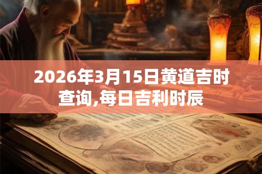 2026年3月15日黄道吉时查询,每日吉利时辰