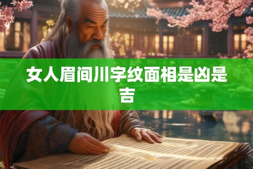 女人眉间川字纹面相是凶是吉 女人眉间川字纹面相是凶是吉