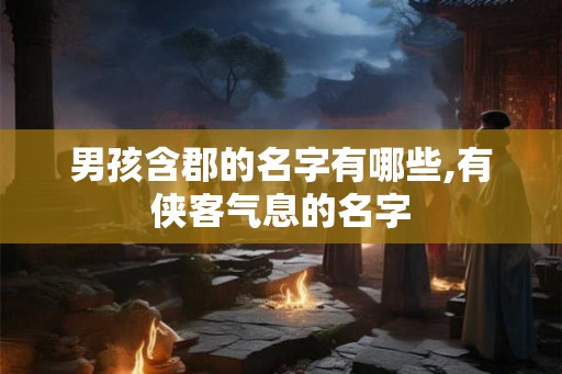 男孩含郡的名字有哪些,有侠客气息的名字