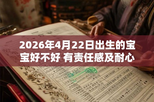 2026年4月22日出生的宝宝好不好 有责任感及耐心
