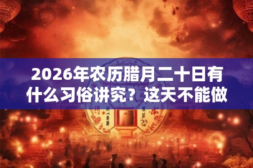 2026年农历腊月二十日有什么习俗讲究？这天不能做什么