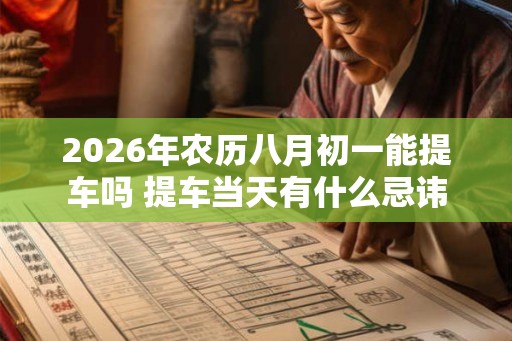 2026年农历八月初一能提车吗 提车当天有什么忌讳