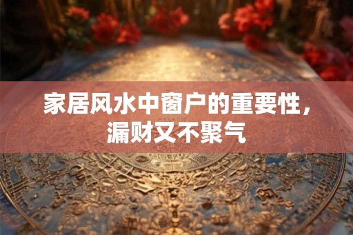家居风水中窗户的重要性，漏财又不聚气