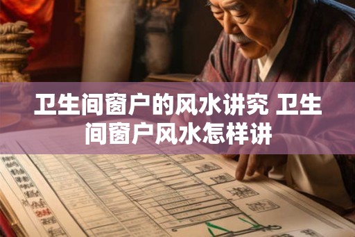 卫生间窗户的风水讲究 卫生间窗户风水怎样讲 卫生间窗户的风水讲究 卫生间窗户风水怎样讲