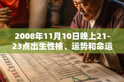 2008年11月10日晚上21-23点出生性格、运势和命运