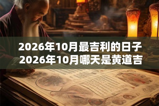 2026年10月最吉利的日子 2026年10月哪天是黄道吉日