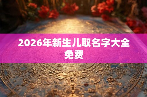 2026年新生儿取名字大全免费