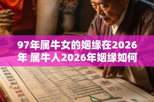 97年属牛女的姻缘在2026年 属牛人2026年姻缘如何