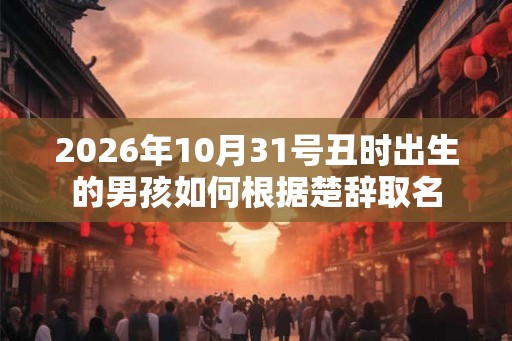 2026年10月31号丑时出生的男孩如何根据楚辞取名